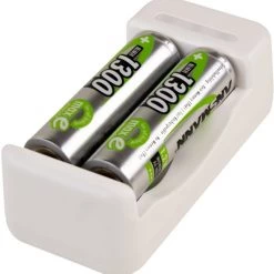 Akku-Ladegeräte Ansmann Basic II Inkl. 2x AA (1.300mAh) Akku Weiß