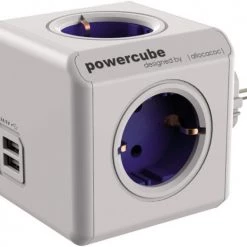 Steckdosen, Kabel Allocacoc PowerCube Original USB Type F Blau