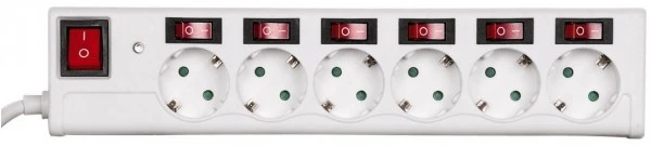 Steckdosen, Kabel Hama Steckdosenleiste 6-fach Weiß 3 Steckdosen, Kabel Hama Steckdosenleiste 6-fach Weiß