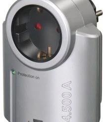 Steckdosen, Kabel Brennenstuhl Steckdosenadapter Primera-Line Mit Überspannungsschutz Silber