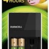 Akku-Ladegeräte Duracell 4 Std Ladegerät Mit 2 AA Akkus